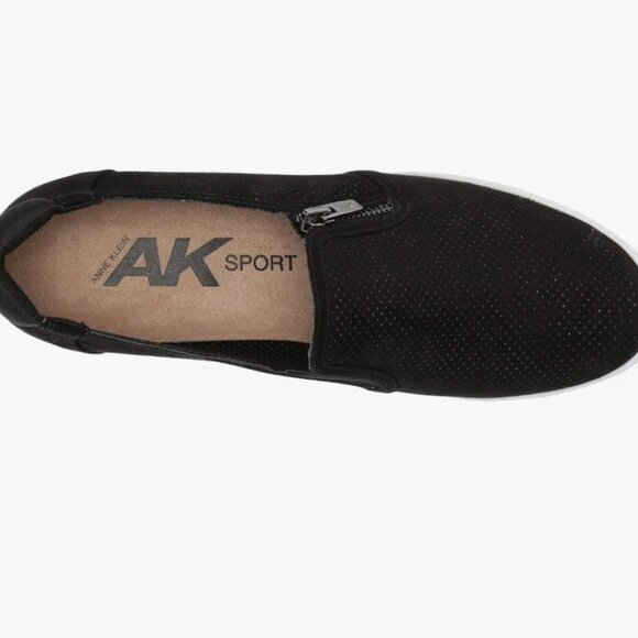 Anne Klein Sport Yale Black Wedge Sneaker 8.5 - Picture 2 of 10